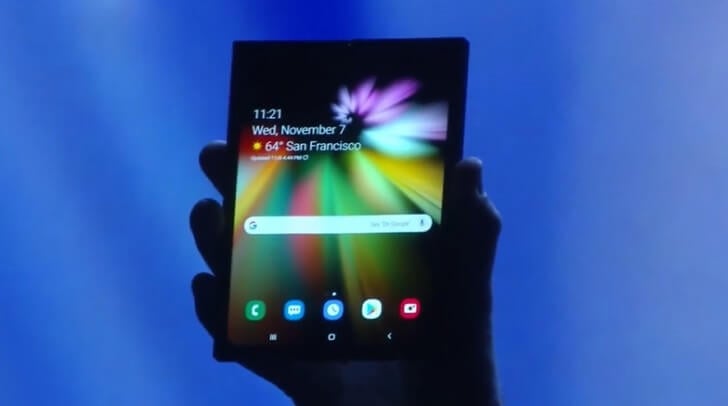 Samsung представила революционный гибкий дисплей Infinity Flex. Фото.
