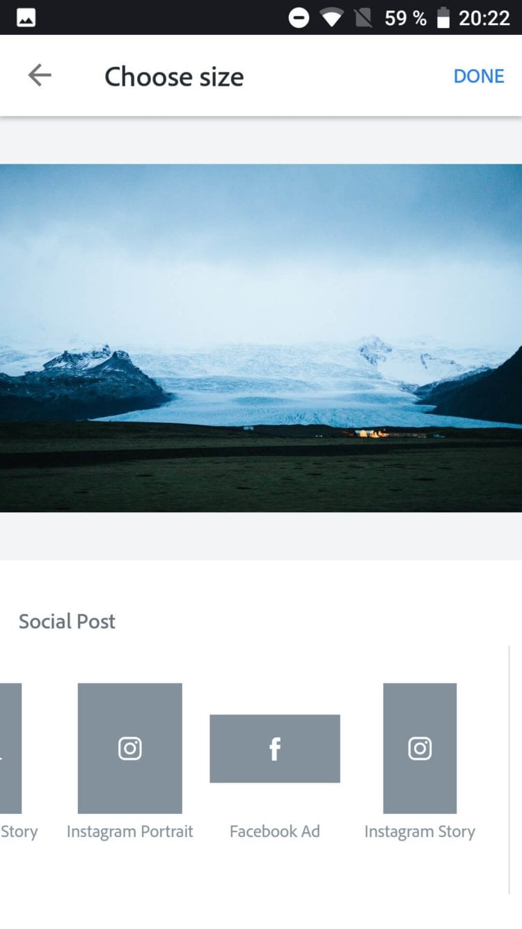 Adobe Spark Post — лучшее приложение для оформления постов соцсетей. Фото.