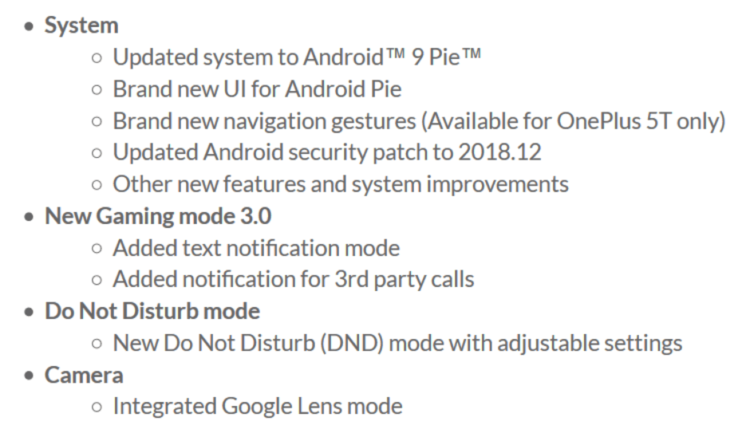 OnePlus выпустила Android 9 Pie для двух своих смартфонов. Игровой режим. Фото.