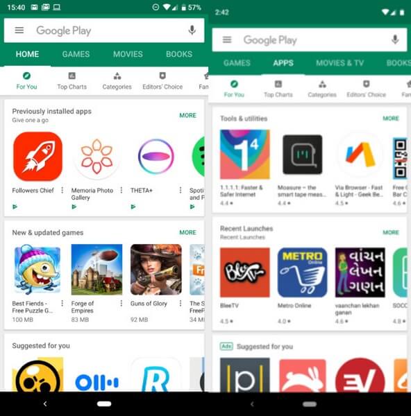 Google выпустила обновление для Google Play. Что нового. Обновление Google Play. Фото.
