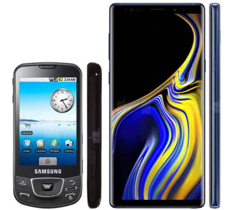 Сравниваем телефоны 2009 года с их современными преемниками. Samsung. Фото.