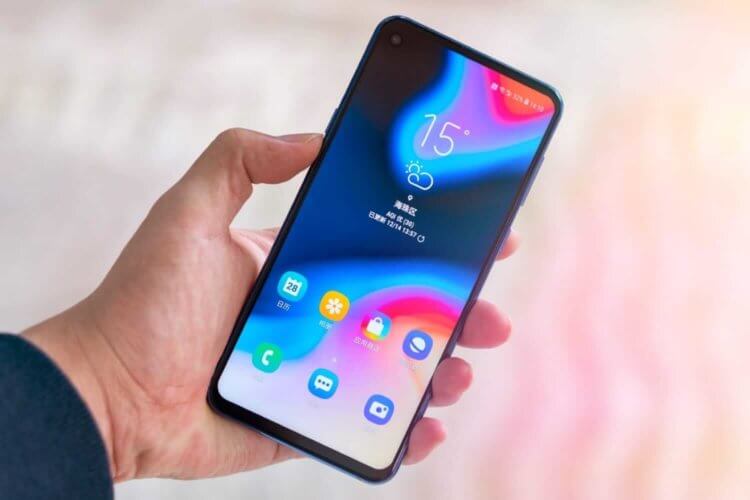 Лучшие смартфоны Samsung (январь 2019). Samsung Galaxy A8s. Фото.