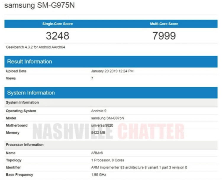 Раскрыты подробности и результаты тестов Samsung Galaxy S10. Фото.