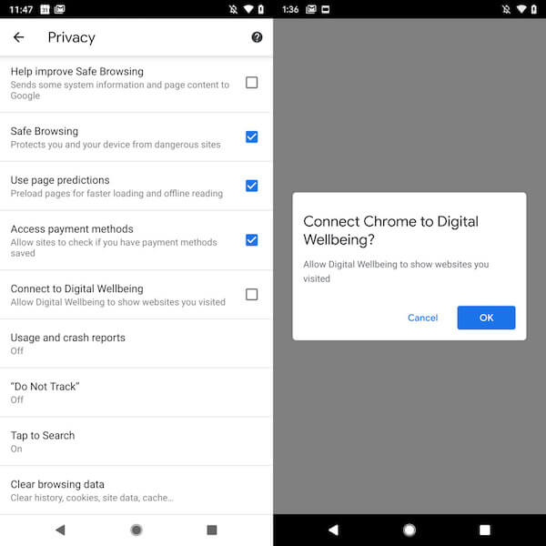 Android Q добавит в Chrome ограничитель использования. Digital Wellbeing. Фото.