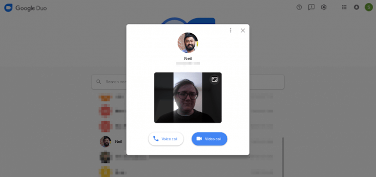 Google выпустила веб-версию видеочата Google Duo.. Фото.