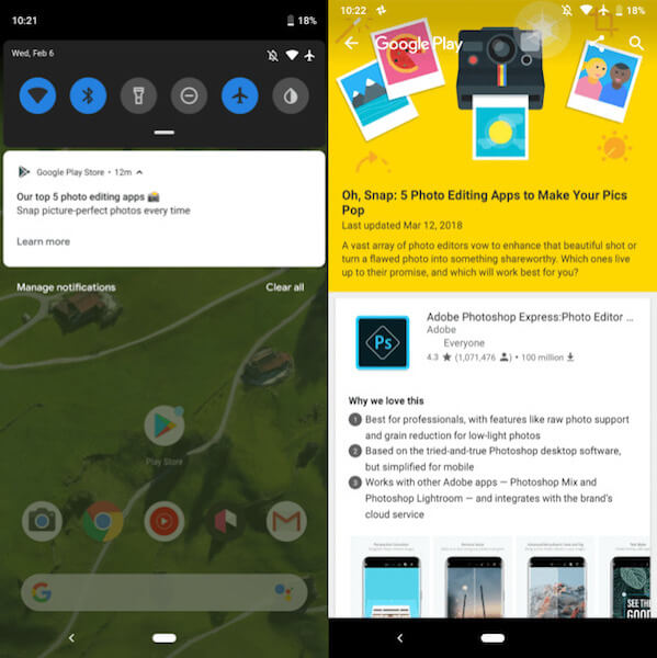 Google начала предлагать пользователям лучшие приложения из Google Play. Фото.