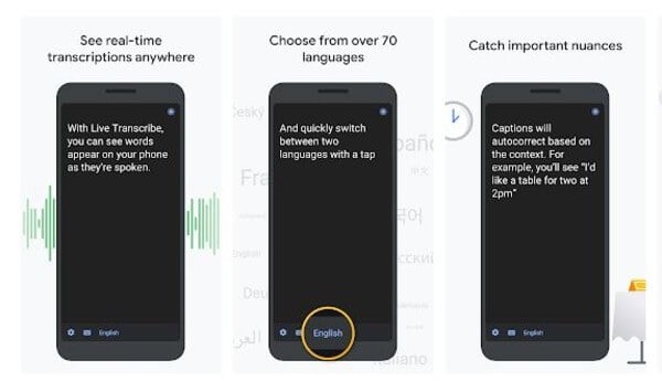 Приложения от Google помогут людям с проблемами слуха. Live Transcribe. Фото.