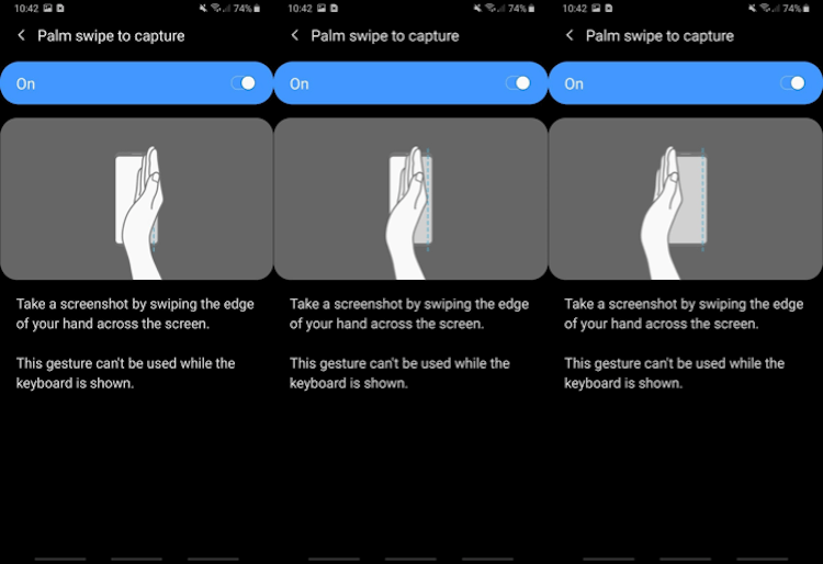 Как сделать скриншот на Galaxy S10. Скриншот легким движением руки. Фото.