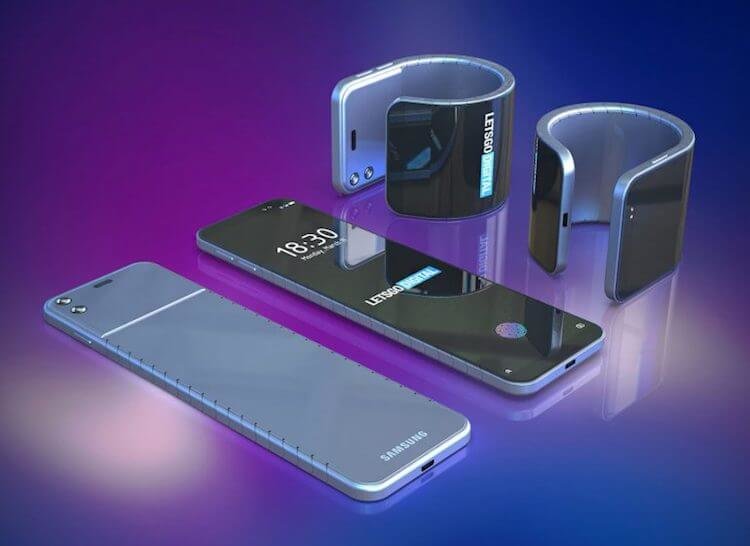 Samsung запантентовала наручный смартфон: смотрим фото концепта. Фото.