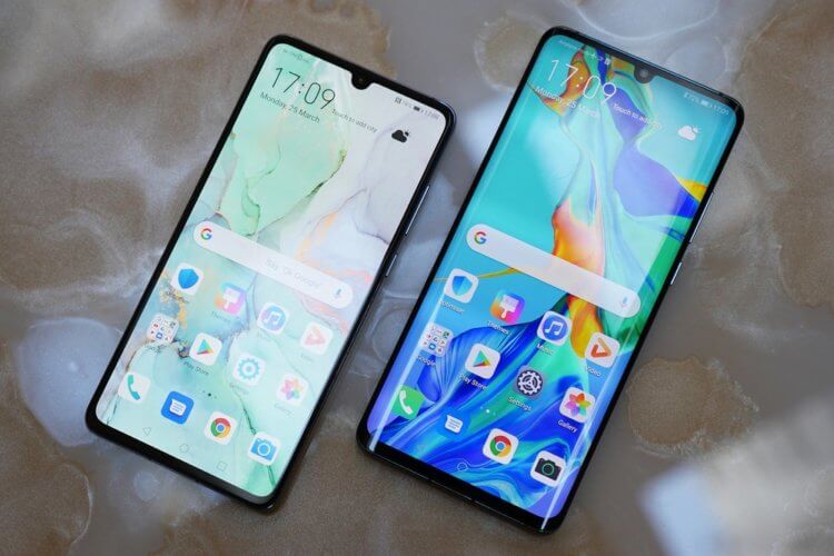 Почему Huawei могла, но не сделала нижнюю рамку в P30 тоньше. Фото.