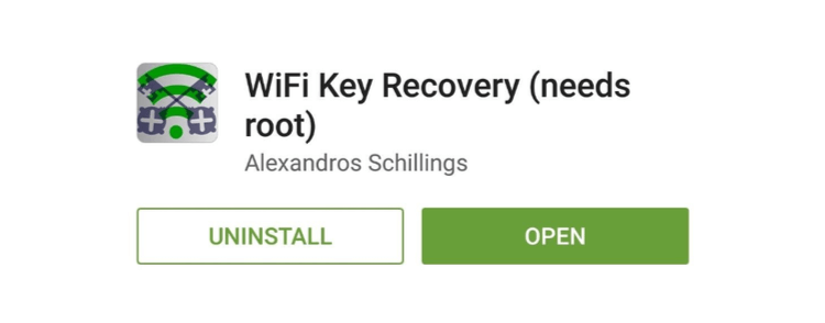 Как узнать пароль от Wi-Fi, к которому подключён ваш Android-смартфон. 1. Скачайте и установите WiFi Key Recovery. Фото.
