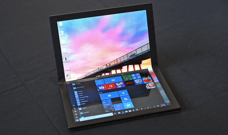 Lenovo представила ноутбук с гибким дисплеем и без клавиатуры. Фото.