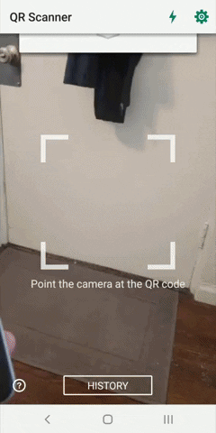 Scanning the QR code with the Kaspersky Lab app