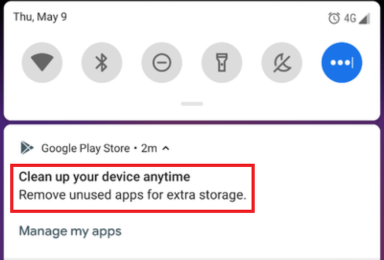 Google Play начал советовать, какие приложения нужно удалить. Фото.