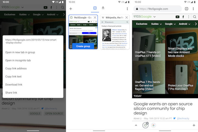 Как включить новое меню вкладок в Google Chrome на Android.. Фото.