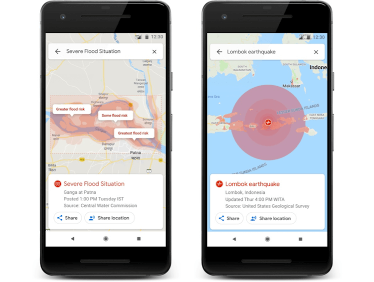 В Google Maps появились визуальные оповещения о стихийных бедствиях. Новые оповещения в Google Maps предупреждают о катаклизмах. Фото.