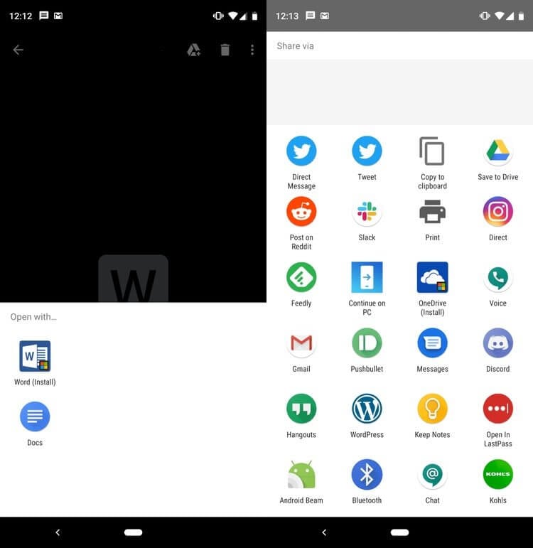 Шаг отчаяния: Как Microsoft пытается заставить пользователей устанавливать её приложения. Microsoft использует меню общего доступа в Android, чтобы рекламировать свои приложения. Фото.