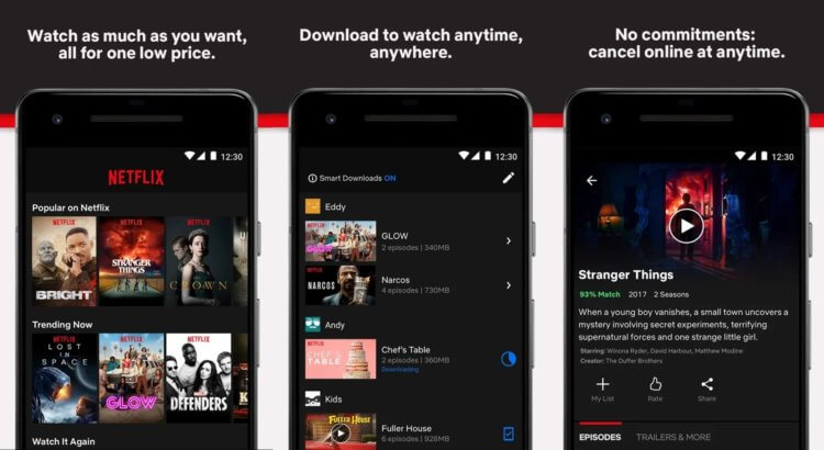 Лучшие приложения и игры для вашего Android-смартфона. Netflix. Фото.