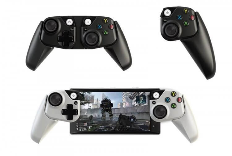 Необычные мобильные контроллеры от создателей Xbox. Играть в игры с Xbox на сенсорном экране будет попросту неудобно. Фото.