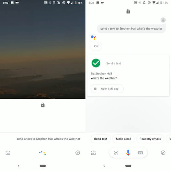 Google Assistant для Android обучают новым трюкам для работы на заблокированном экране. Фото.