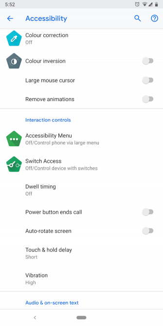 android accessibility suite settings