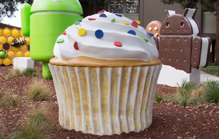Какие были версии Android. Android Cupcake. Фото.