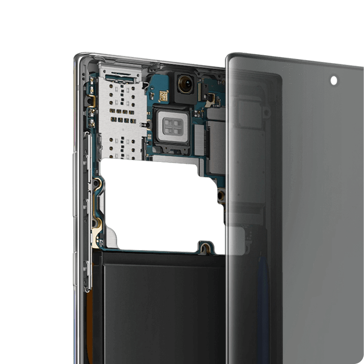 Что находится внутри Samsung Galaxy Note 10+. Испарительная камера внутри смартфона. Фото.
