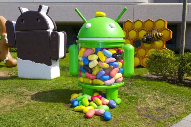 Какие были версии Android. Jelly Bean. Фото.