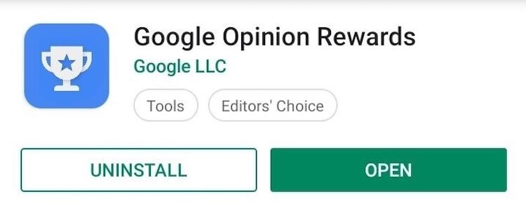 Google Opinion Rewards. Фото.