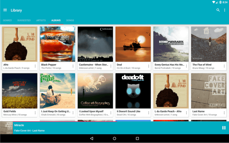 Выбираем альтернативный музыкальный плеер для Android. Shuttle Music Player. Фото.