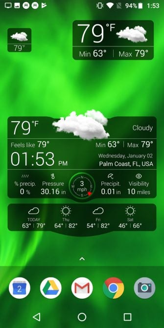 Лучшие погодные виджеты для Android. Weather Live — Максимум данных о погоде. Фото.