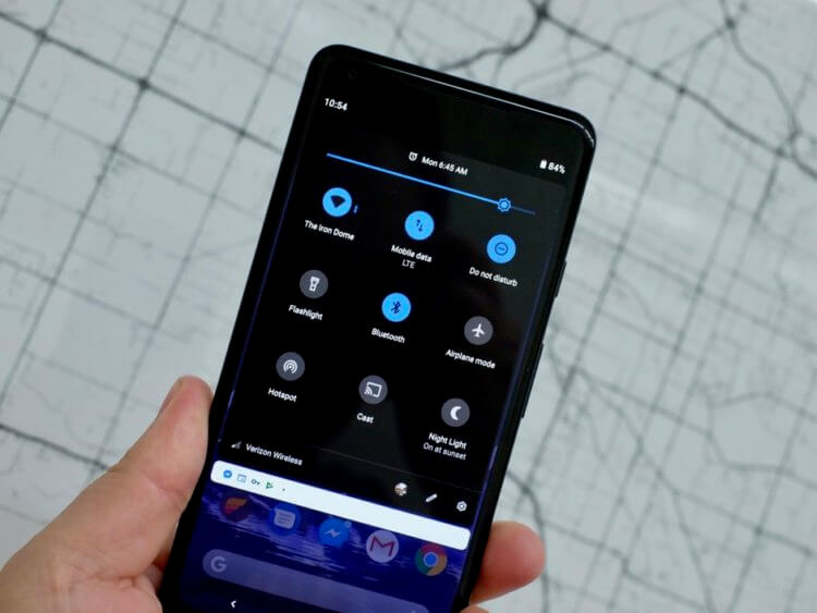 Темный режим. Темный режим — одна из самых ожидаемых функций Android 10. Фото.