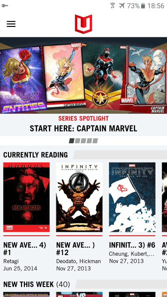 Лучшие программы для чтения комиксов на Android. Marvel Unlimited — Для фанатов Человека-Паука. Фото.