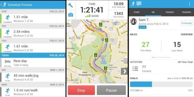 Лучшие Android-приложения для занятия фитнесом. Runkeeper — Для упражнений на открытом воздухе. Фото.