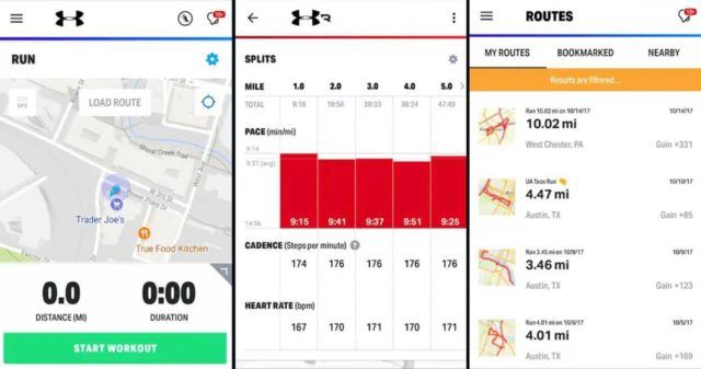 Лучшие Android-приложения для занятия фитнесом. Map My Fitness Workout Trainer — Ваш персональный тренер. Фото.
