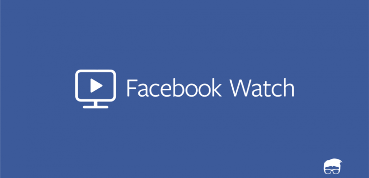 Facebook Watch — видеодополнение к социальной сети. Название видеохостинга на синем фоне. Фото.