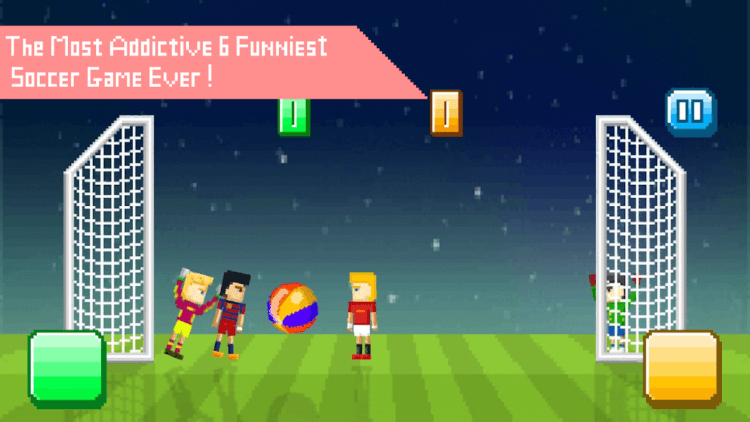 Лучшие игры для двоих на Android. Funny Soccer — Самый веселая вариация на тему футбола. Фото.