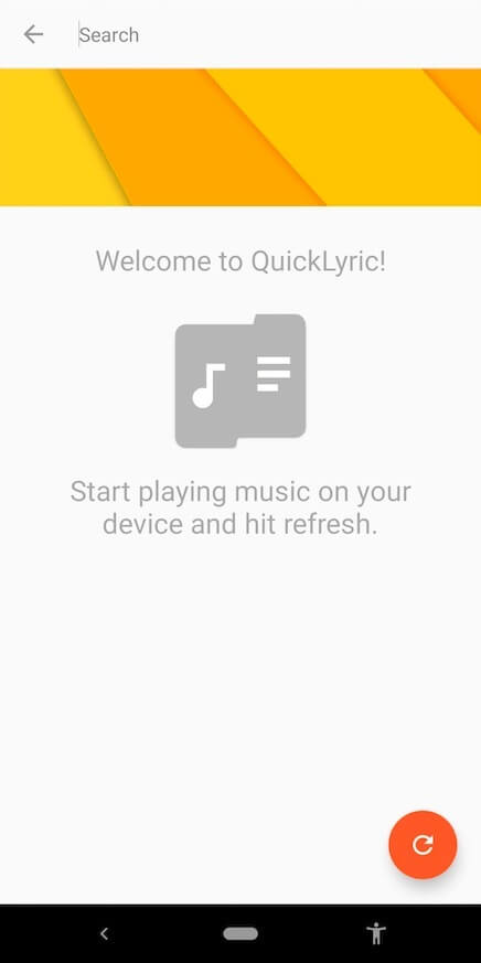 Лучшие Android-приложения для поиска текстов песен. QuickLyric — Поиск музыки и плеер в одном флаконе. Фото.