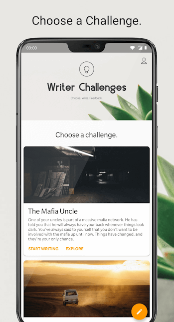 Пишете сценарии или объемные тексты? Присмотритесь к этим приложениям для Android. Writer Challenges — Источник вдохновения. Фото.