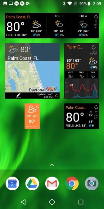 Лучшие погодные виджеты для Android. Weather Underground — Как легко понять, как погода за окном? Фото.