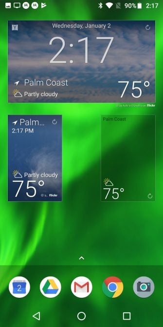 Лучшие погодные виджеты для Android. Yahoo Weather — Самые точные данные о погоде. Фото.