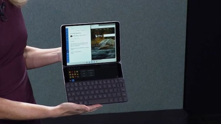 Что такое Microsoft Surface Neo. Магнитная клавиатура — простое и элегантное решение. Фото.