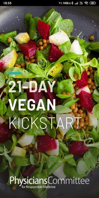 Лучшие приложения для веганов. 21-Day Vegan Kickstart — Для тех, кто только начинает свой путь. Фото.