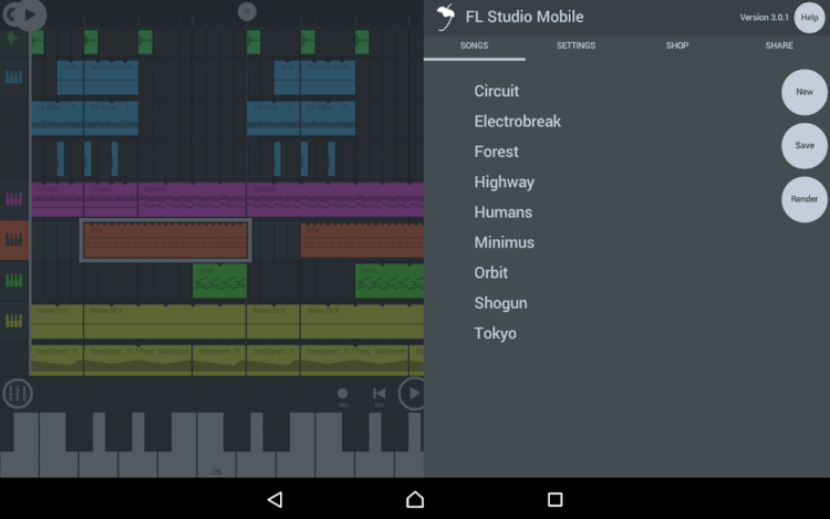 Лучшие программы для создания музыки на Android-устройствах. FL Studio — Целая звукозаписывающая студия в кармане. Фото.