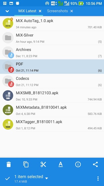 Лучшие программы-архиваторы на Android. MiXplorer Silver — два в одном. Фото.