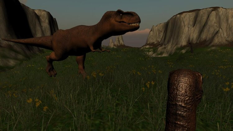 Игра Jurassic VR 2. Путешествие к динозаврам. Фото.