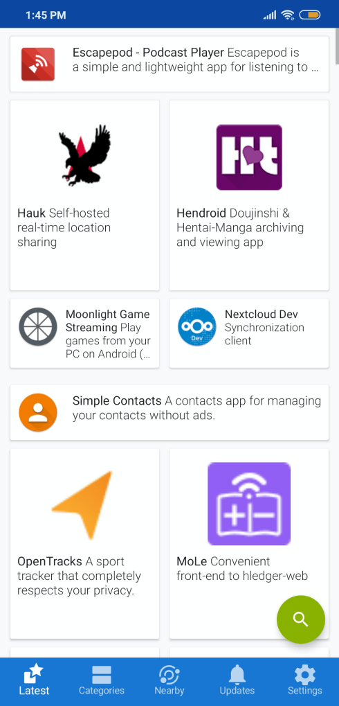 Надоел Google Play Store? Вот вам лучшие альтернативы. F-Droid — Ваш новый Android. Фото.