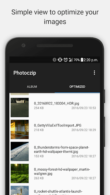Лучшие приложения для сжатия изображений на Android. Photoczip — Сделано по принципу все в одном. Фото.