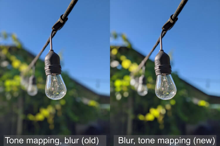 Как работает телеобъектив в Pixel 4. Слева — как было раньше, справа — как стало теперь. Фото.