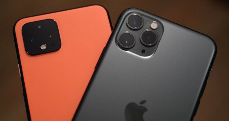 Смартфоны с лучшей камерой. Pixel 4 XL и iPhone 11 Pro. Фото.